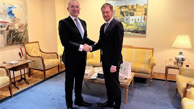 سفير مصر في برلين يستقبل رئيس وزراء ولاية ساكسوني الألمانية