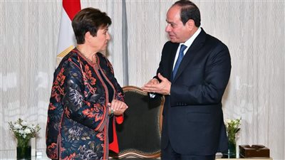 السيسي يلتقي المدير التنفيذي لصندوق النقد الدولي على هامش مؤتمر المناخ