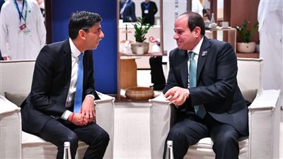 السيسي يلتقي رئيس وزراء بريطانيا على هامش مؤتمر المناخ 