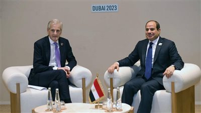 السيسي يلتقي رئيس وزراء النرويج على هامش قمة المناخ