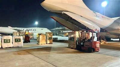 مغادرة الطائرة الإغاثية السعودية الـ 32 لإغاثة الفلسطينيين في غزة