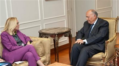 وزير الخارجية يلتقي كبيرة منسقي الأمم المتحدة للشئون الإنسانية وإعادة الإعمار في غزة