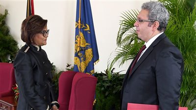السفير المصري يقدم أوراق اعتماده لرئيسة جمهورية ترينداد وتوباجو