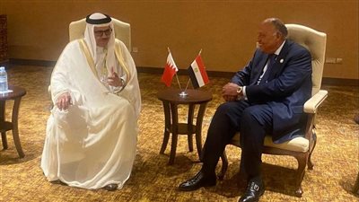 وزير الخارجية يعقد اجتماعًا ثنائيًا مع نظيره البحريني حول مستجدات الأوضاع الإقليمية