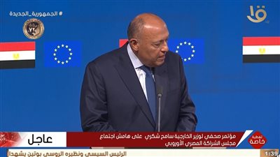 نص كلمة وزير الخارجية خلال مؤتمر صحفي على هامش اجتماع مجلس الشراكة المصري الأوروبي