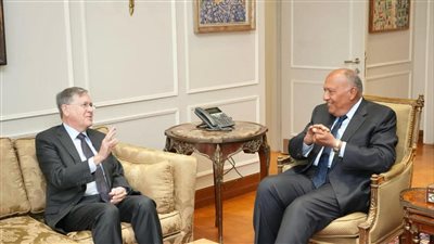 شكري ينسق مع المبعوث الأمريكي للشئون الإنسانية جهود وقف الحرب على غزة