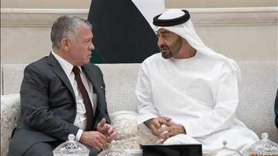 رئيس الإمارات وملك الأردن يبحثان التطورات في المنطقة