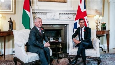  رئيس الوزراء البريطاني يلتقي العاهل الأردني