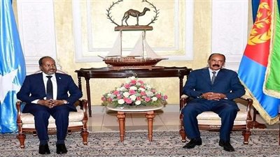  رئيسا الصومال وإريتريا يبحثان سبل تعزيز العلاقات الثنائية