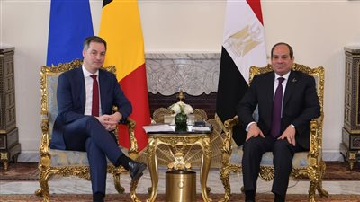 الرئيس السيسي ورئيس الوزراء البلجيكي يبحثان سبل تعزيز العلاقات الثنائية