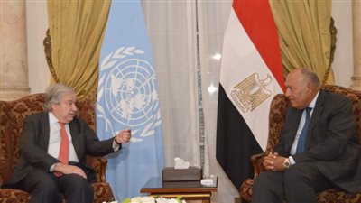 غدا.. مؤتمر صحفى مشترك بين سامح شكري وأمين عام الأمم المتحدة