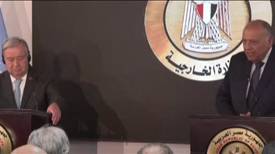 وزير الخارجية يشيد بموقف أنطونيو جوتيريش تجاه ما يجري في قطاع غزة