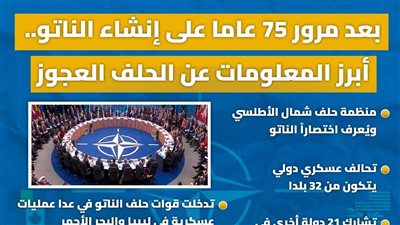 بعد مرور ٧٥ عاما على إنشاء الناتو.. أبرز المعلومات عن الحلف العجوز (إنفوجراف)