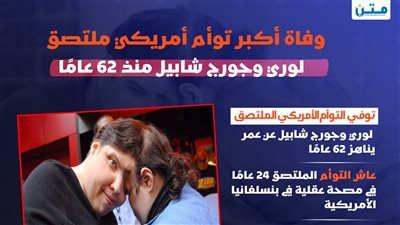 وفاة أكبر توأم أمريكي ملتصق لوري وجورج شابيل منذ 62 عامًا (إنفوجراف)