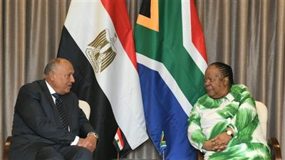 وزير الخارجية يناقش الوضع في غزة مع نظيرته الجنوب أفريقية 