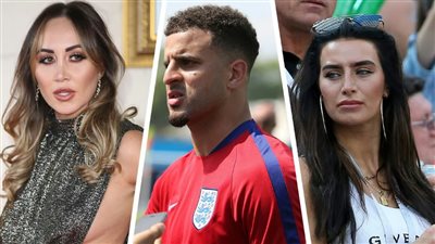 كايل ووكر يخاطر ويجمع زوجته السابقة وصديقته في يورو 2024