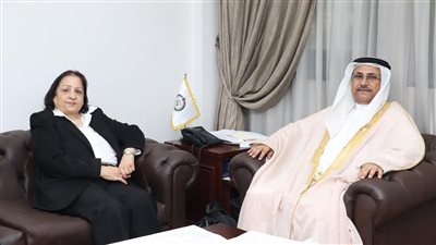 العسومي يستقبل النائبة مي الكيلة عضو البرلمان العربي الجديد عن دولة فلسطين