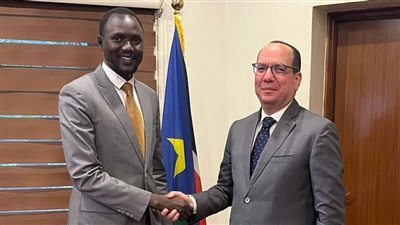 السفير المصري في جوبا يلتقي وزير الموارد المائية والري بجمهورية جنوب السودان