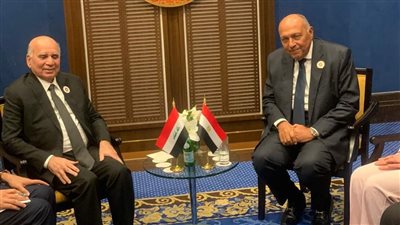 جلسة ثنائية بين شكري ونظيره العراقي على هامش الاجتماع الوزاري التحضيري للقمة العربية