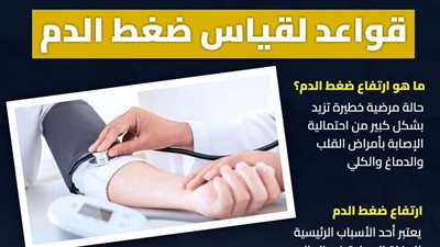 قواعد لقياس ضغط الدم (انفوجراف)