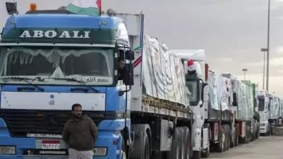 استئناف إرسال شاحنات المساعدات إلى غزة بفضل جهود مصر