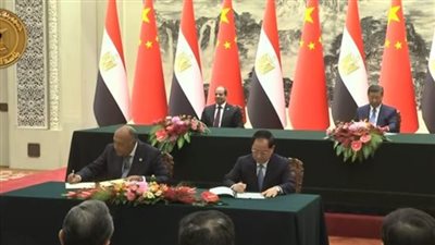 الرئيس عبدالفتاح السيسي ونظيره الصينى يشهدان توقيع عدد من اتفاقيات التعاون المشترك