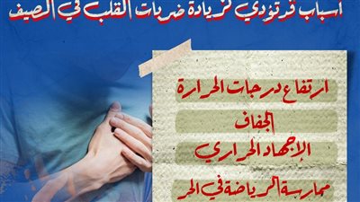 أسباب قد تؤدي لزيادة ضربات القلب في الصيف (انفوجراف)