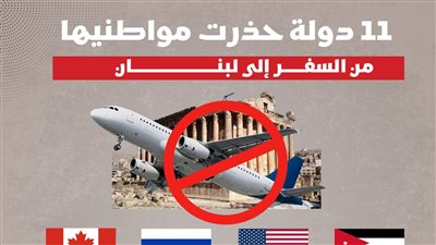 11 دولة حذرت مواطنيها من السفر إلى لبنان (انفوجراف)
