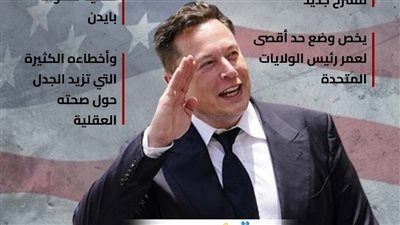 ماسك يؤيد وضع حد أقصى لعمر الرئيس الأمريكي (انفوجراف)