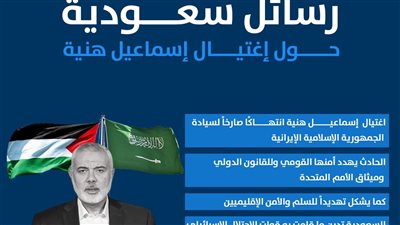 رسائل سعودية حول إغتيال إسماعيل هنية (إنفو جراف)