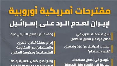 مقترحات أمريكية أوروبية لإيران لعدم الرد على إسرائيل (إنفوجراف)