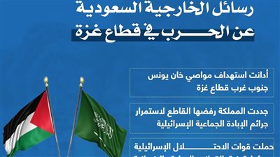 رسائل الخارجية السعودية عن الحرب في قطاع غزة (إنفوجراف)