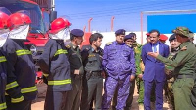 افتتاح مبنى الدفاع المدني في شبوة بجنوب اليمن 