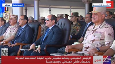  السيسى يشهد بدء فعاليات تفتيش حرب الفرقة السادسة مدرعة بالجيش الثانى (بث مباشر)