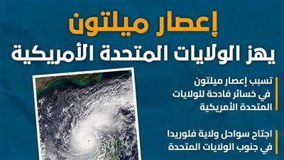 إعصار ميلتون يهز الولايات المتحدة الأمريكية ( إنفوجراف )