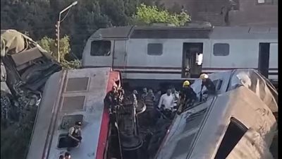 أول تعليق من هيئة السكك الحديدية بشأن حادث تصادم قطار المنيا