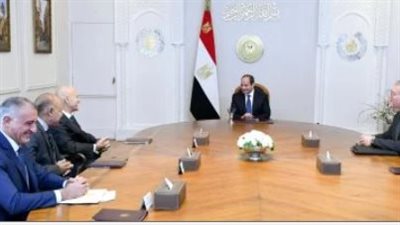 الرئيس السيسى يثمن العلاقة بين مصر وإينى الإيطالية