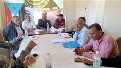 تنفيذية انتقالي مديرية جحاف بمحافظة الضالع تناقش الوضع الاقتصادي في المديرية 