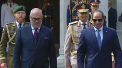 الرئيس عبدالفتاح السيسي يستقبل نظيره فى إستونيا ألار كاريس بقصر الاتحادية