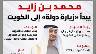 محمد بن زايد يبدأ «زيارة دولة» إلى الكويت (انفوجراف)