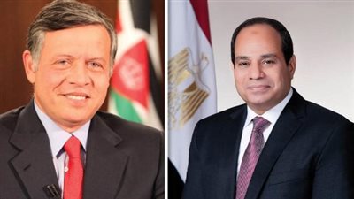 الرئيس عبدالفتاح السيسى والعاهل الأردنى يؤكدان موقفيهما بشأن رفض التهجير القسرى وتصفية القضية الفلسطينية