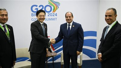 السيس يلتقي رئيس وزراء سنغافورة على هامش اجتماعات قمة العشرين 