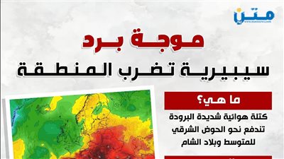 موجة برد سيبيرية تضرب المنطقة (إنفوجراف)