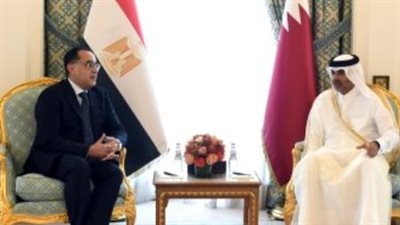  تميم بن حمد آل ثانى يستقبل رئيس الوزراء المصري 
