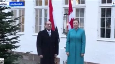  السيسى يلتقى رئيسة وزراء الدنمارك فى إطار زيارته للبلاد