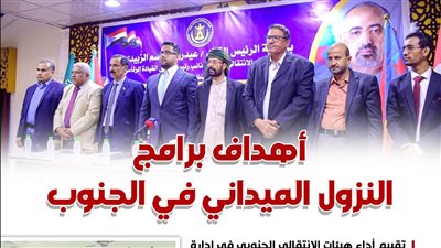 أهداف برامج النزول الميداني في الجنوب (انفوجراف)