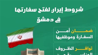 شروط إيران لفتح سفارتها في دمشق (إنفوجراف)