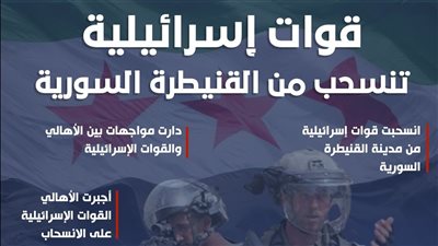 قوات إسرائيلية تنسحب من القنيطرة السورية (إنفوجراف)