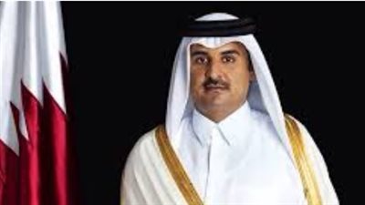 أمير قطر يؤكد وقوف بلاده إلى جانب الشعب الفلسطينى فى نضاله لاستعادة أراضيه ومقدساته