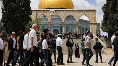 مستوطنون يقتحمون المسجد الأقصى بحماية شرطة الاحتلال الإسرائيلى